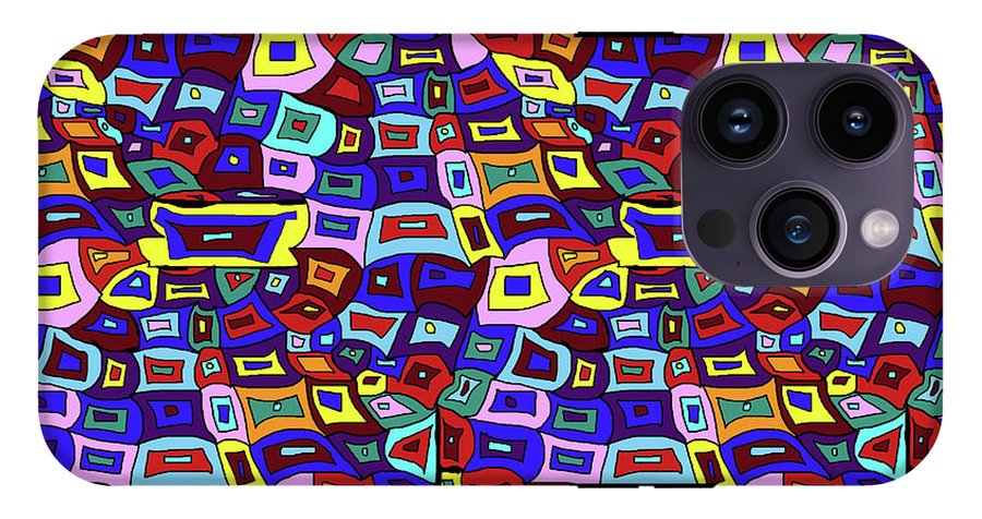 Wavy Squares Pattern - Phone Case