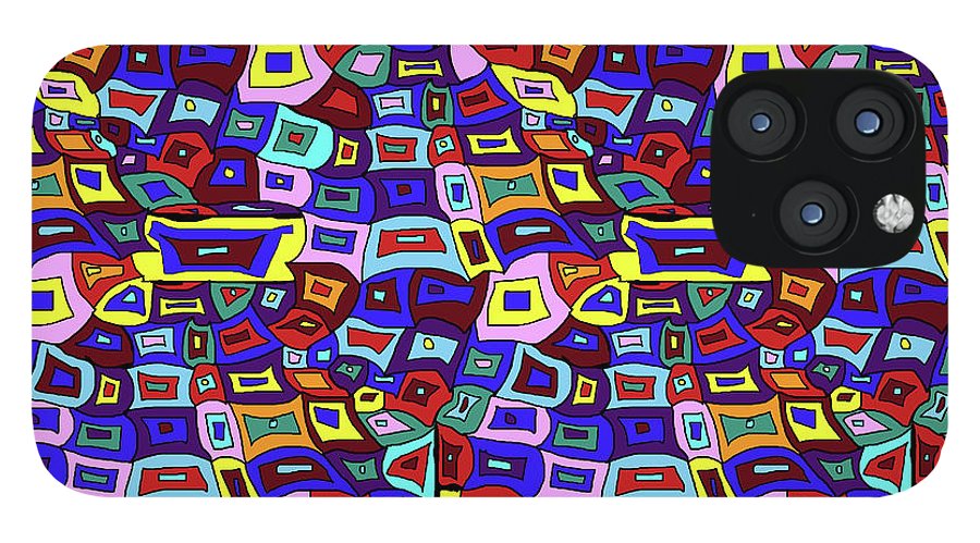 Wavy Squares Pattern - Phone Case