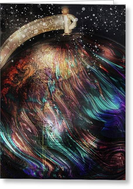 When Solar Flares Meet Singularities - Greeting Card