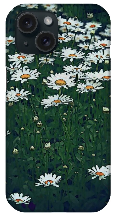 White Daisy Field - Phone Case
