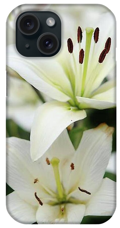 White Lilies - Phone Case