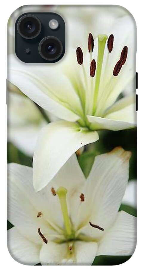 White Lilies - Phone Case
