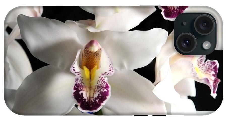 White Orchid Spray - Phone Case