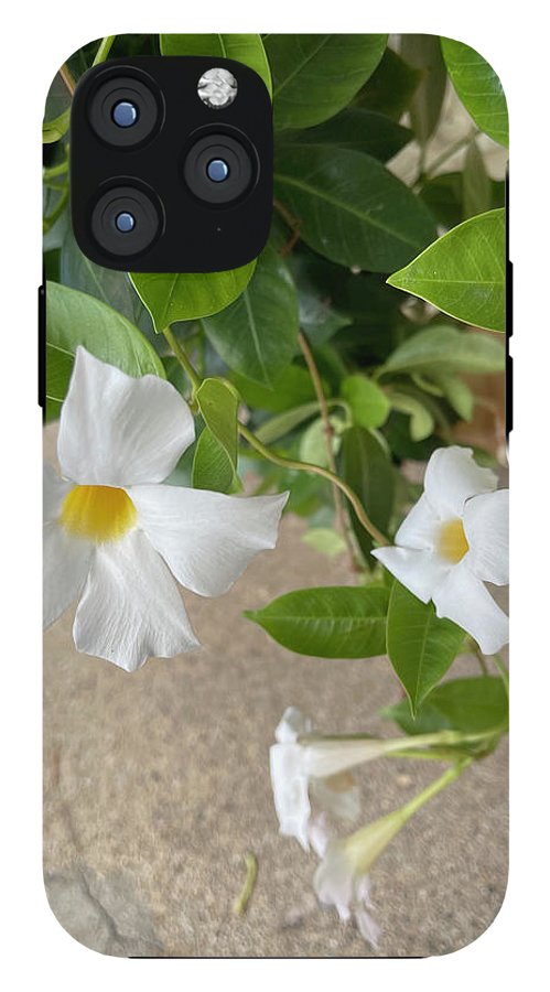 White Sidewalk Flower - Phone Case