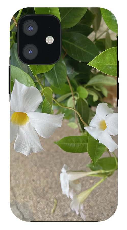 White Sidewalk Flower - Phone Case