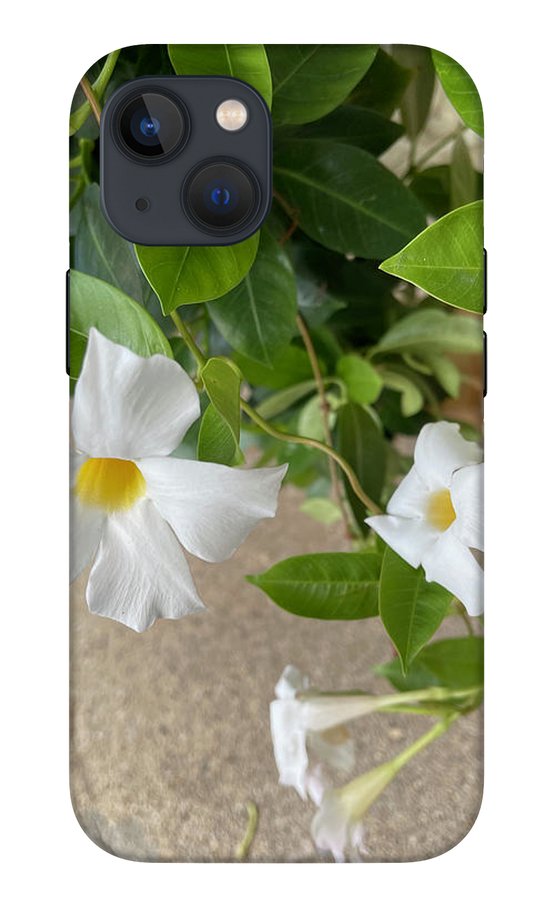 White Sidewalk Flower - Phone Case