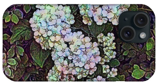 White Wildflower Hedge - Phone Case