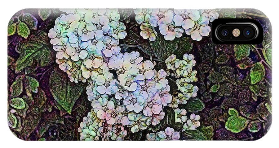 White Wildflower Hedge - Phone Case
