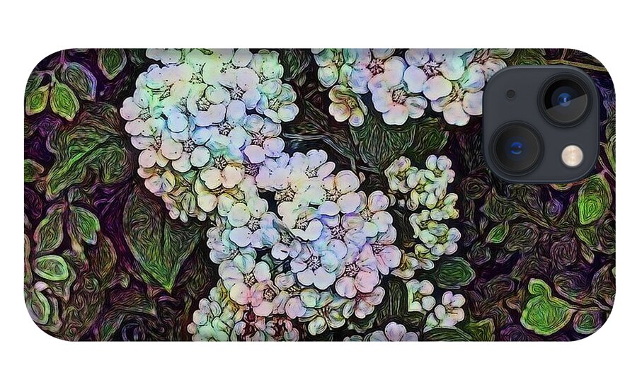 White Wildflower Hedge - Phone Case