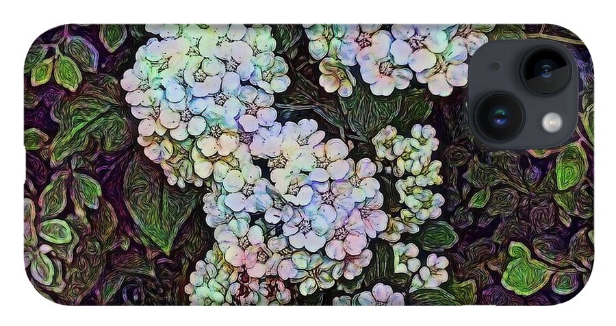 White Wildflower Hedge - Phone Case