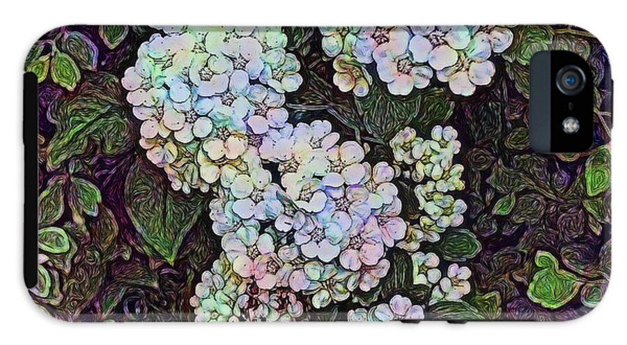 White Wildflower Hedge - Phone Case