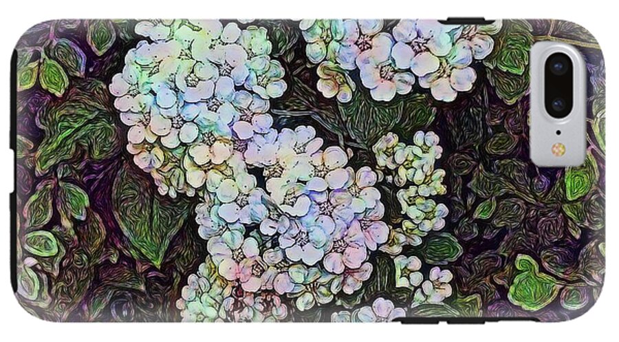 White Wildflower Hedge - Phone Case