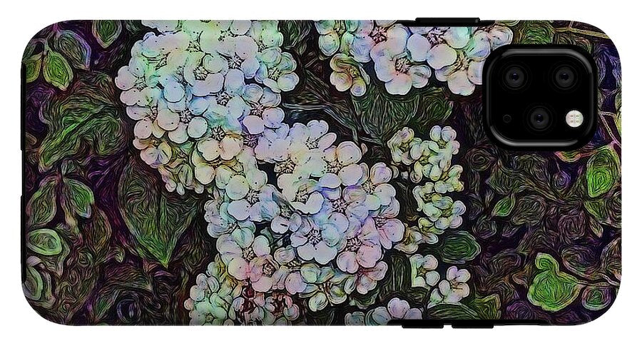 White Wildflower Hedge - Phone Case