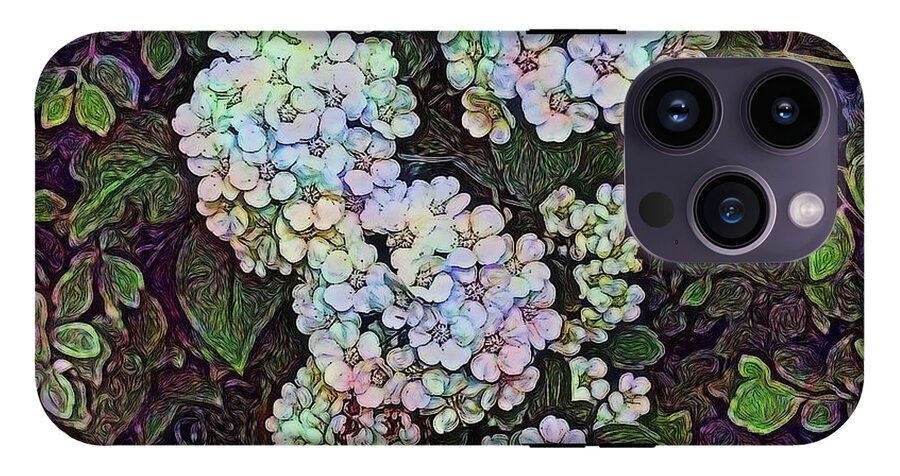 White Wildflower Hedge - Phone Case