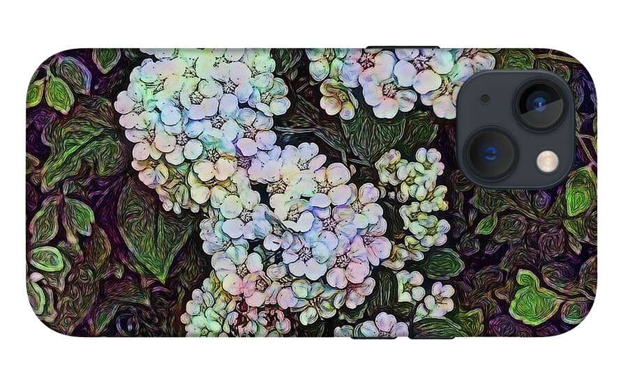 White Wildflower Hedge - Phone Case