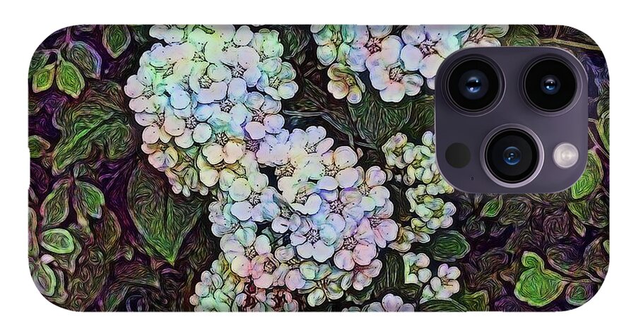White Wildflower Hedge - Phone Case