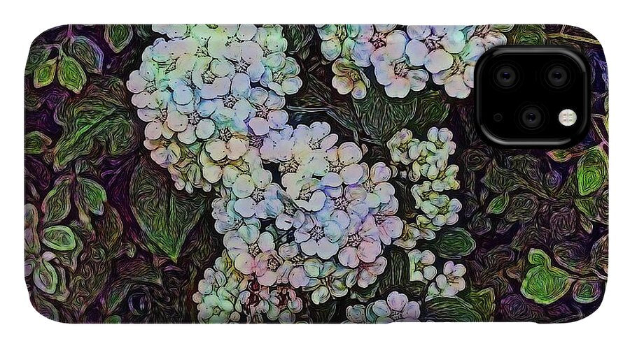 White Wildflower Hedge - Phone Case
