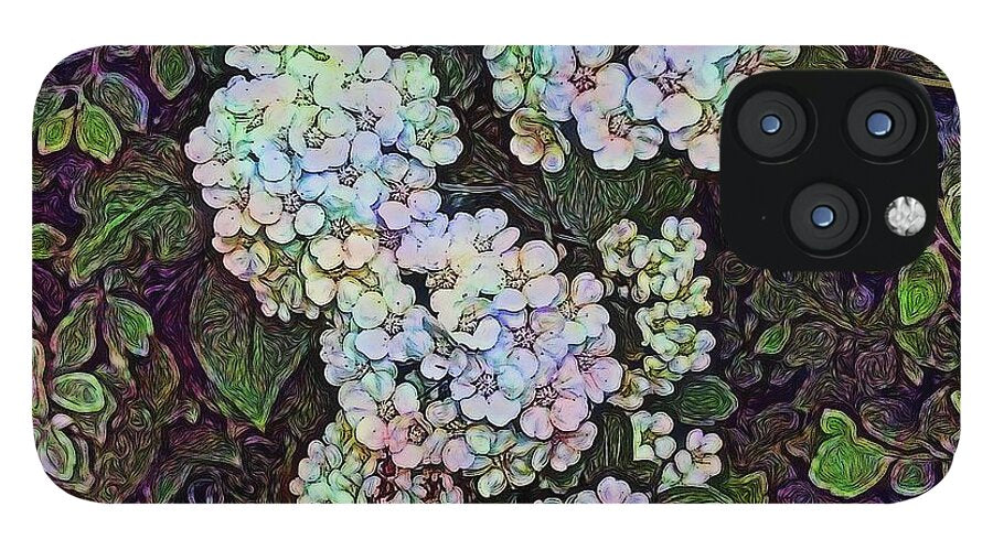White Wildflower Hedge - Phone Case