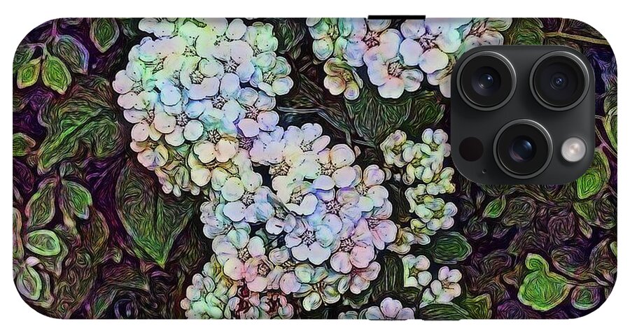 White Wildflower Hedge - Phone Case