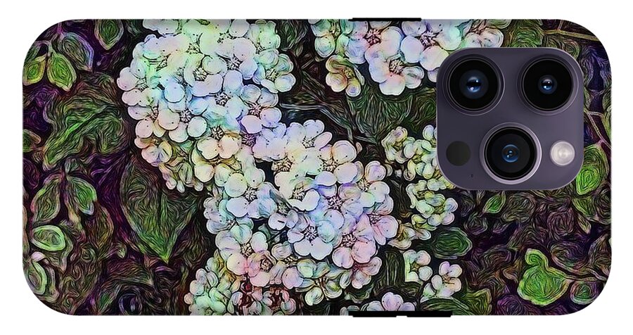 White Wildflower Hedge - Phone Case