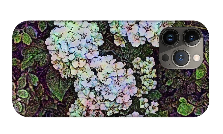 White Wildflower Hedge - Phone Case