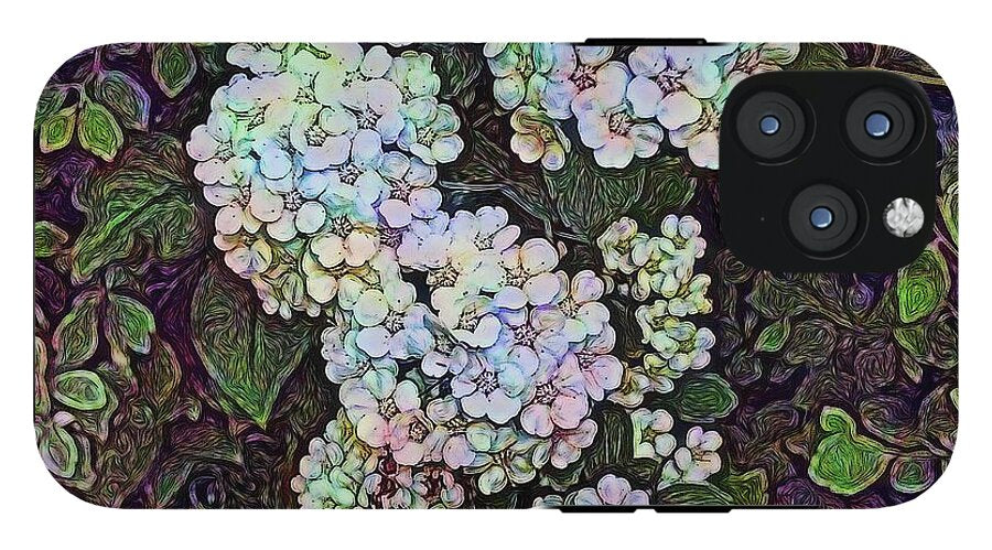 White Wildflower Hedge - Phone Case