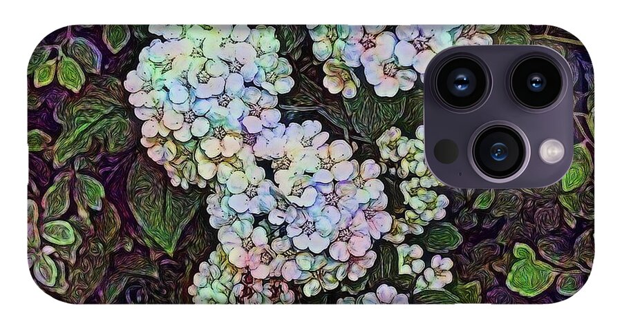White Wildflower Hedge - Phone Case