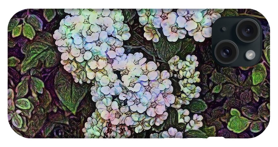 White Wildflower Hedge - Phone Case