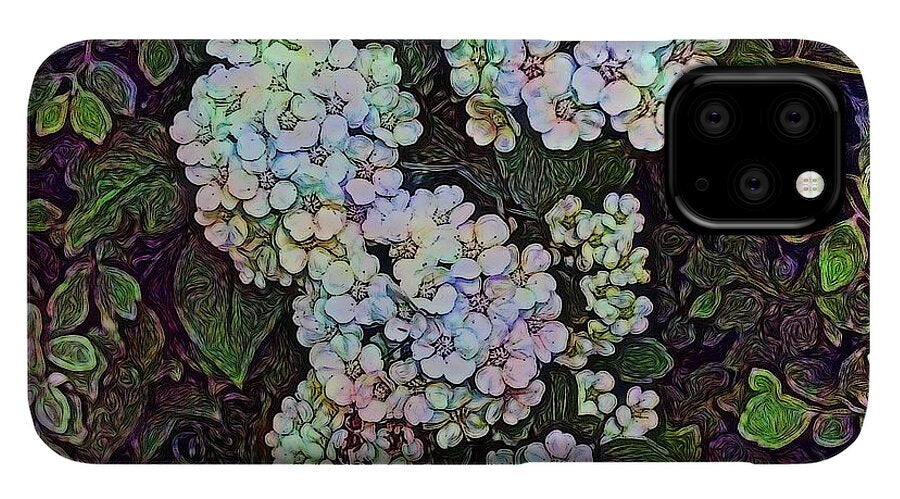 White Wildflower Hedge - Phone Case