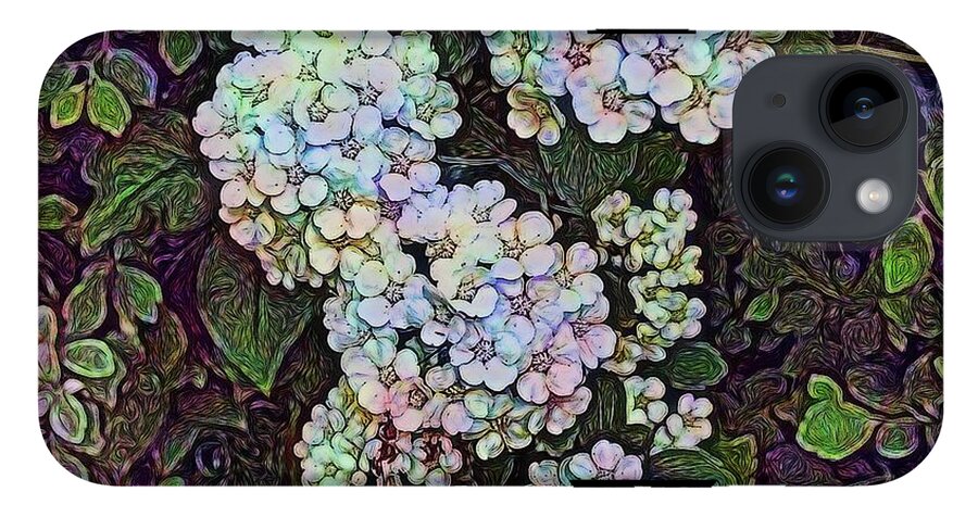 White Wildflower Hedge - Phone Case