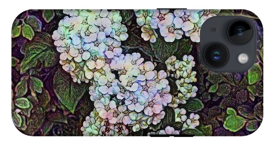 White Wildflower Hedge - Phone Case