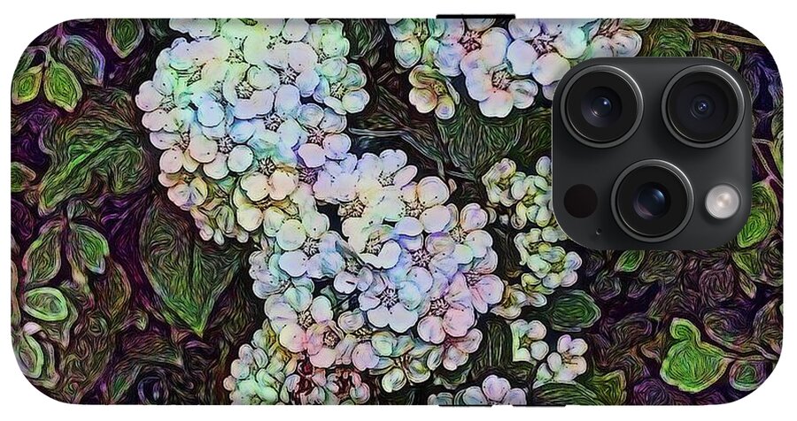 White Wildflower Hedge - Phone Case