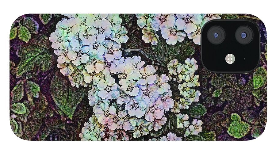 White Wildflower Hedge - Phone Case
