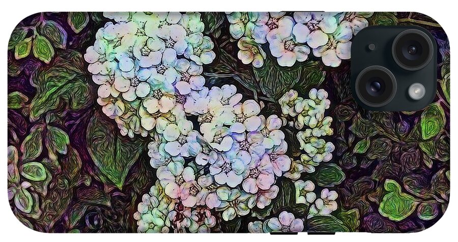 White Wildflower Hedge - Phone Case