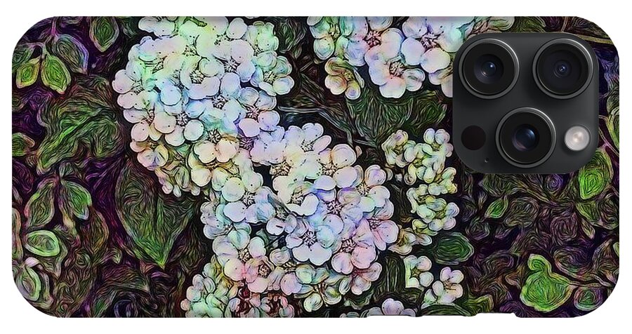 White Wildflower Hedge - Phone Case