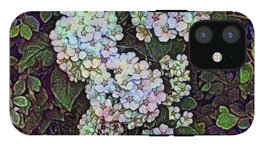 White Wildflower Hedge - Phone Case