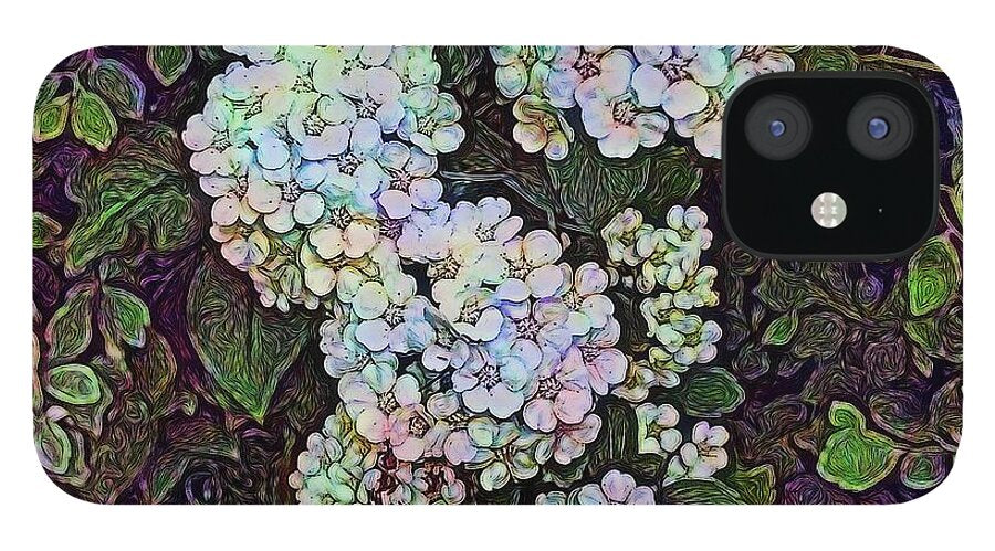 White Wildflower Hedge - Phone Case