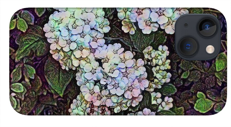White Wildflower Hedge - Phone Case