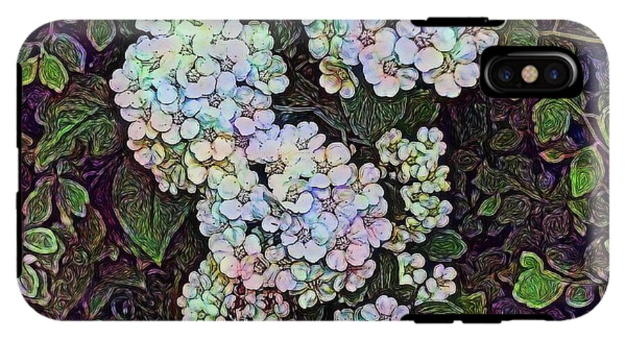 White Wildflower Hedge - Phone Case