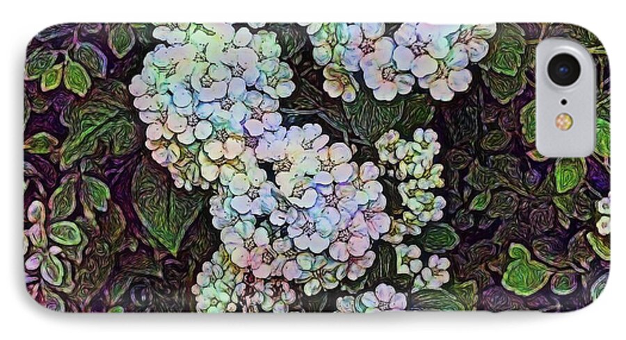 White Wildflower Hedge - Phone Case