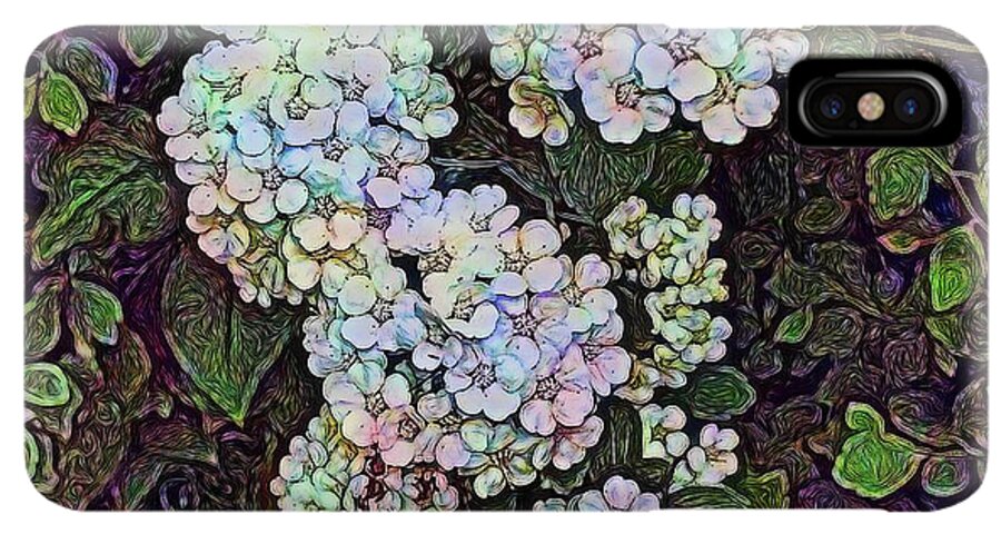 White Wildflower Hedge - Phone Case