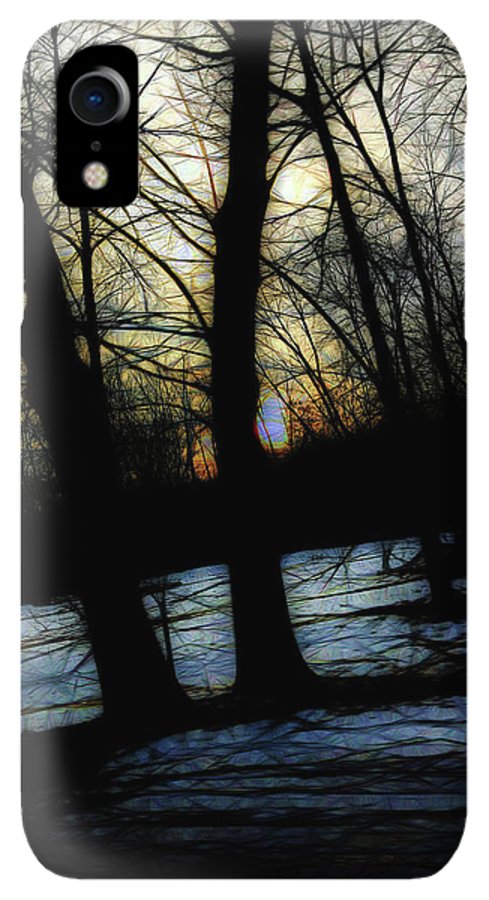 Winter Twilight Teases the Woods - Phone Case