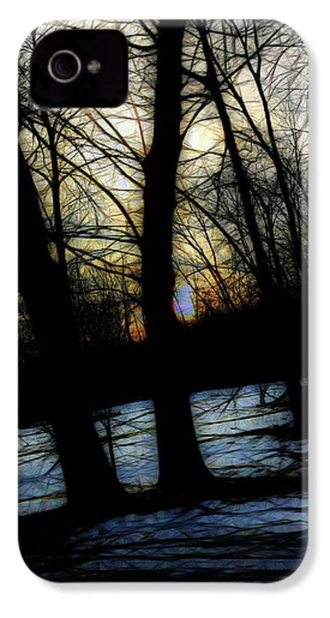 Winter Twilight Teases the Woods - Phone Case
