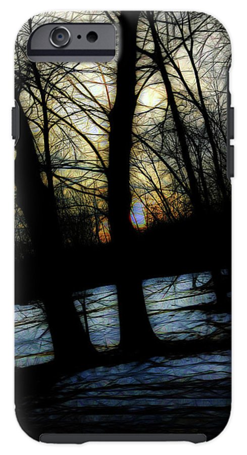 Winter Twilight Teases the Woods - Phone Case