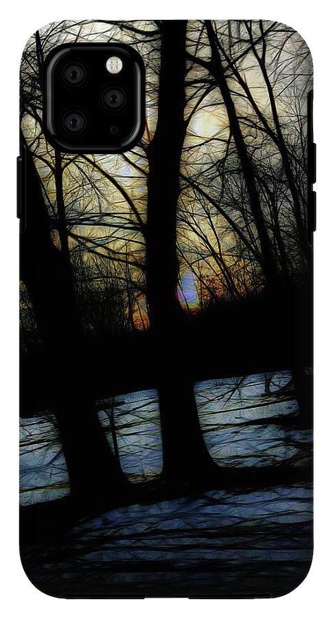 Winter Twilight Teases the Woods - Phone Case