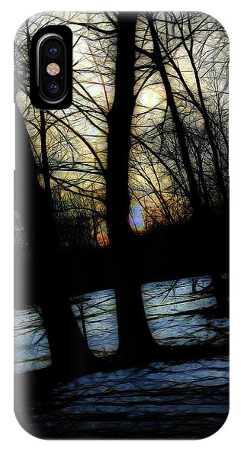 Winter Twilight Teases the Woods - Phone Case