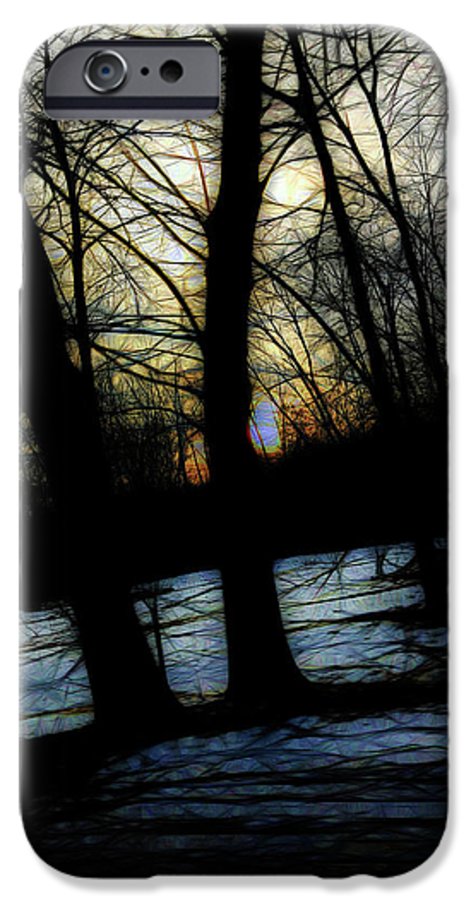 Winter Twilight Teases the Woods - Phone Case