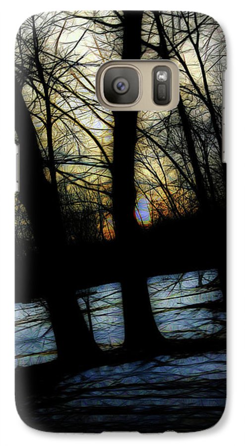 Winter Twilight Teases the Woods - Phone Case