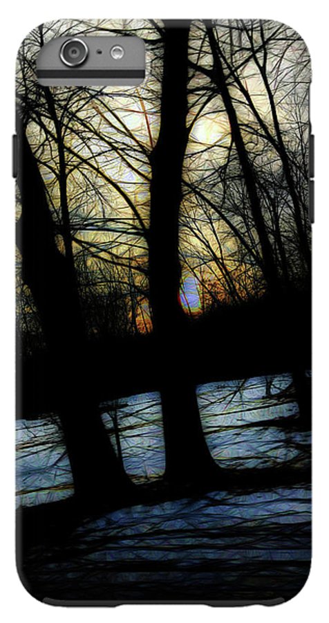 Winter Twilight Teases the Woods - Phone Case