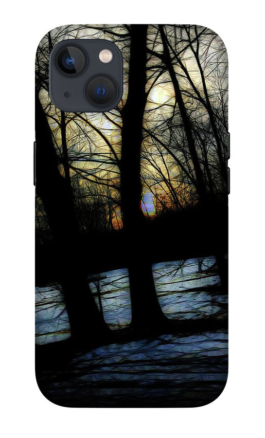 Winter Twilight Teases the Woods - Phone Case